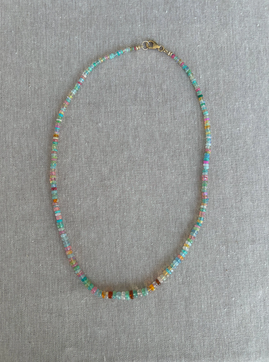 Ethiopian Multi Color Opals Necklace