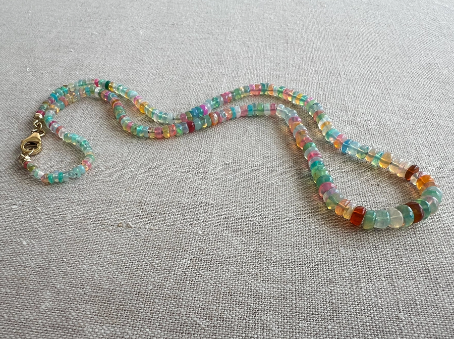 Ethiopian Multi Color Opals Necklace