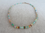 Ethiopian Multi Color Opals Necklace