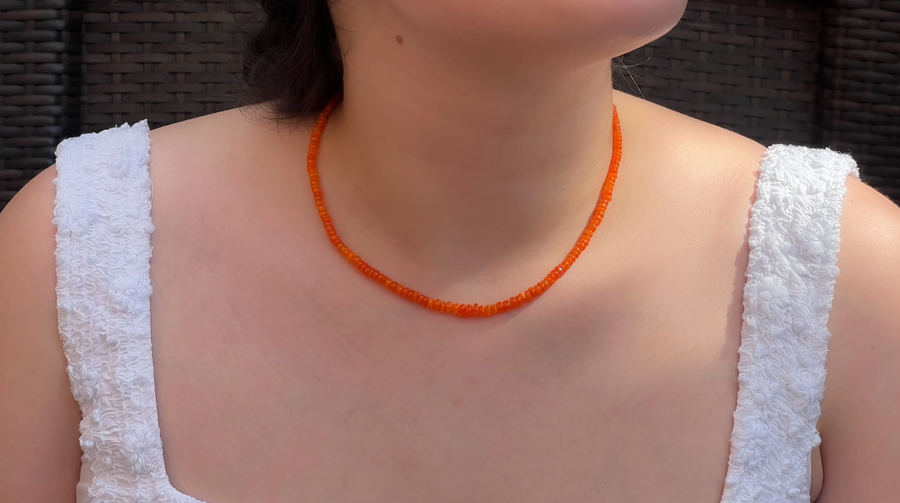 Orange Opal Necklace