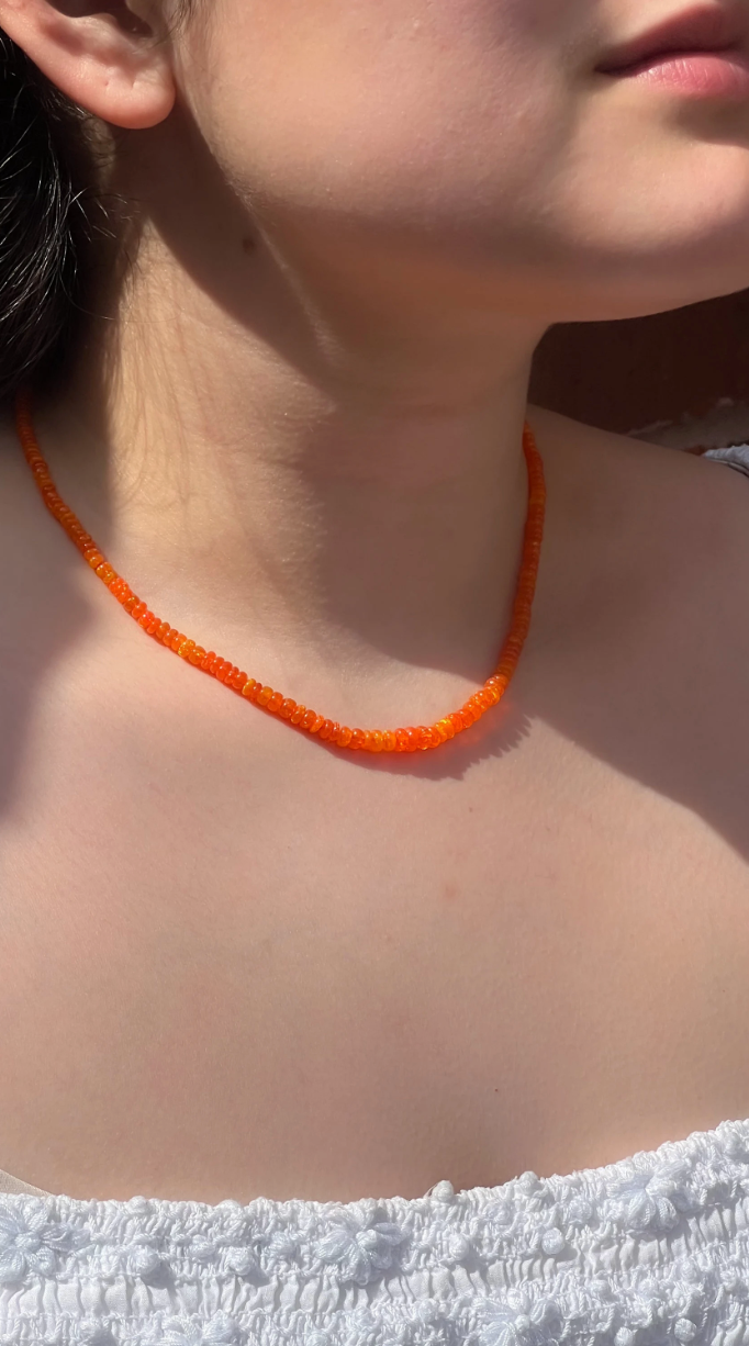 Orange Opal Necklace