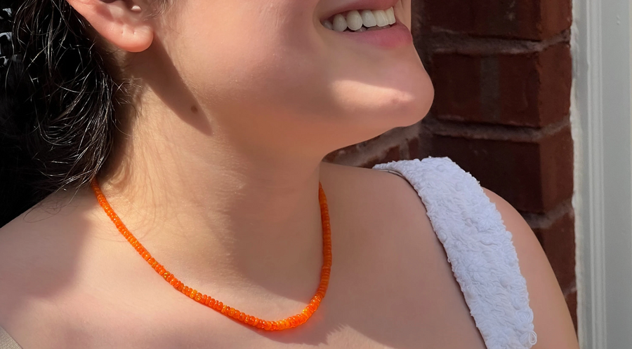 Orange Opal Necklace