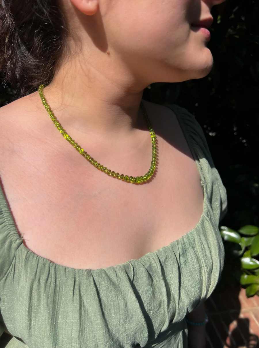 Peridot Roundel Necklace