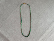 Emerald Ombre Necklace with Gold Accents