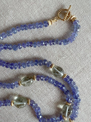 Tanzanite Necklace with Prasolite Accents