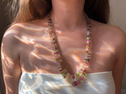 Tourmaline Bolts Double Strand Necklace