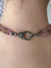 Tourmaline Bolts Double Strand Necklace