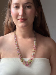 Tourmaline Bolts Double Strand Necklace