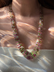 Tourmaline Bolts Double Strand Necklace