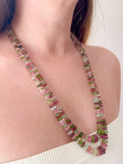 Tourmaline Bolts Double Strand Necklace