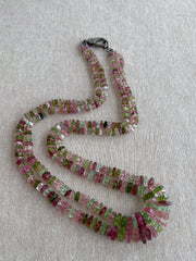 Tourmaline Bolts Double Strand Necklace