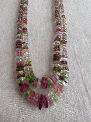 Tourmaline Bolts Double Strand Necklace