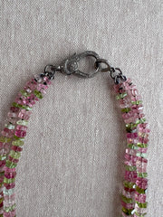 Tourmaline Bolts Double Strand Necklace