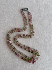 Tourmaline Bolts Double Strand Necklace
