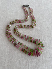 Tourmaline Bolts Double Strand Necklace