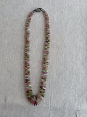 Tourmaline Bolts Double Strand Necklace