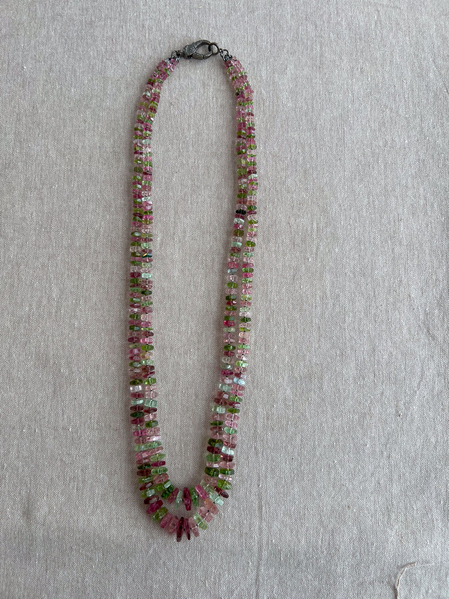 Tourmaline Bolts Double Strand Necklace