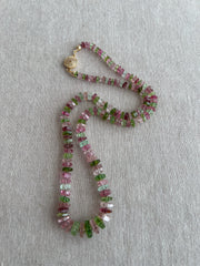 Tourmaline Faceted Bolts Necklace