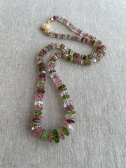 Tourmaline Faceted Bolts Necklace