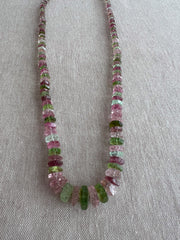 Tourmaline Faceted Bolts Necklace