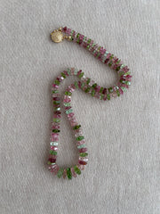 Tourmaline Faceted Bolts Necklace