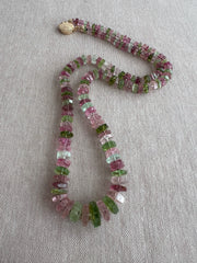 Tourmaline Faceted Bolts Necklace