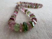 Tourmaline Faceted Bolts Necklace
