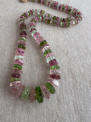 Tourmaline Faceted Bolts Necklace