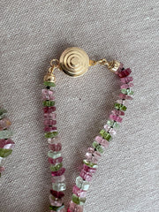 Tourmaline Faceted Bolts Necklace