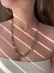 Tourmaline Faceted Bolts Necklace