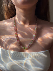 Tourmaline Faceted Bolts Necklace
