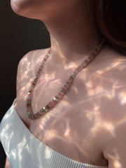 Tourmaline Faceted Bolts Necklace