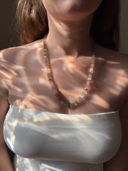 Tourmaline Faceted Bolts Necklace