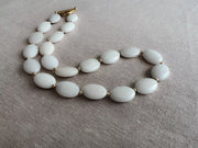 White Jade and Gold Bead Necklace