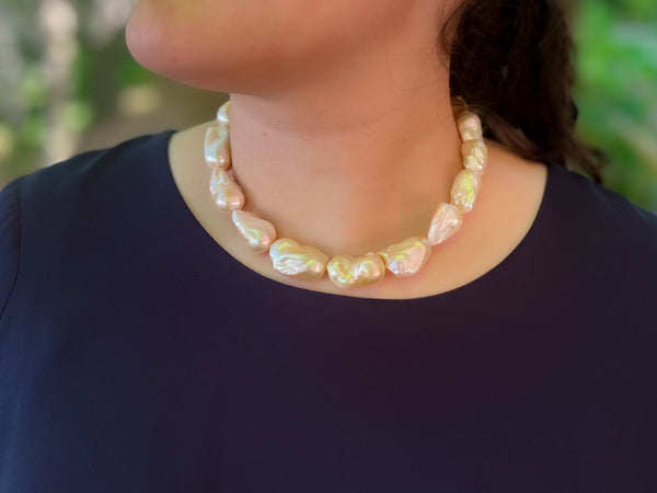 Baroque Pearl Choker Necklace – Emka Jewelry