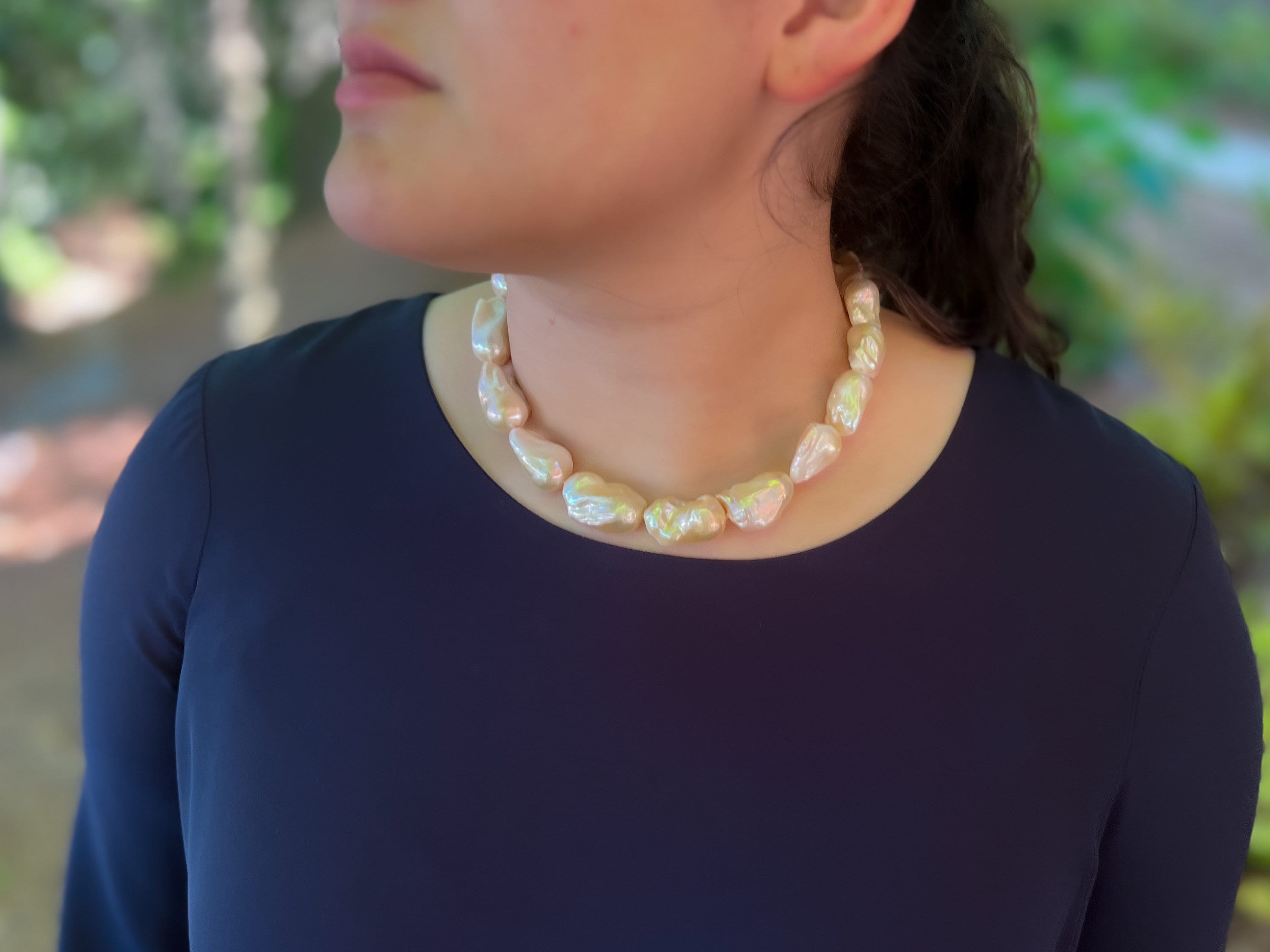 Baroque Pearl Choker Necklace – Emka Jewelry