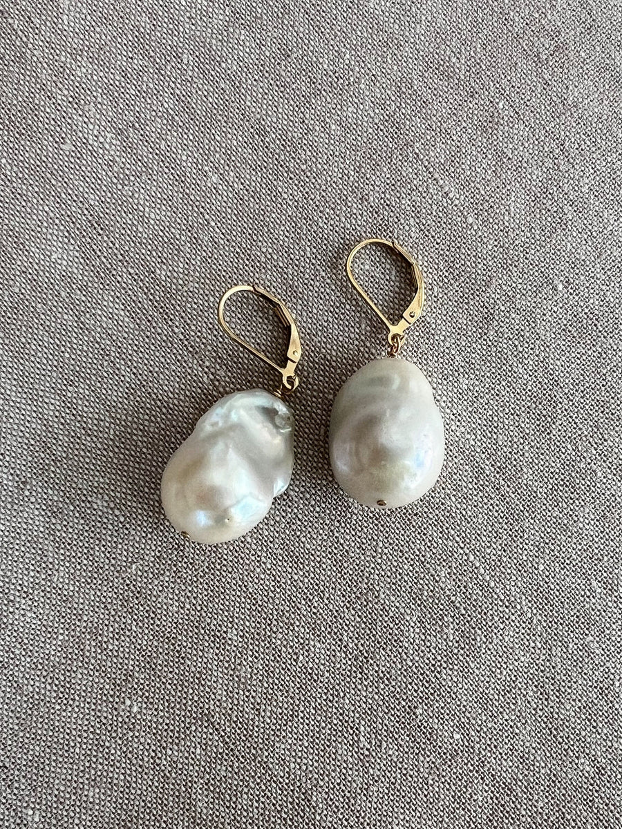 Baroque Pearl Drop Earrings, Freshwater Baroque Pearls, Classic Earrings, All Season Jewelry, June Birthstone, Gift for Her, Mother's Day