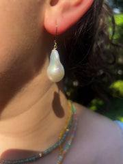 Baroque Pearl Drop Earrings, Freshwater Baroque Pearls, Classic Earrings, All Season Jewelry, June Birthstone, Gift for Her, Mother's Day