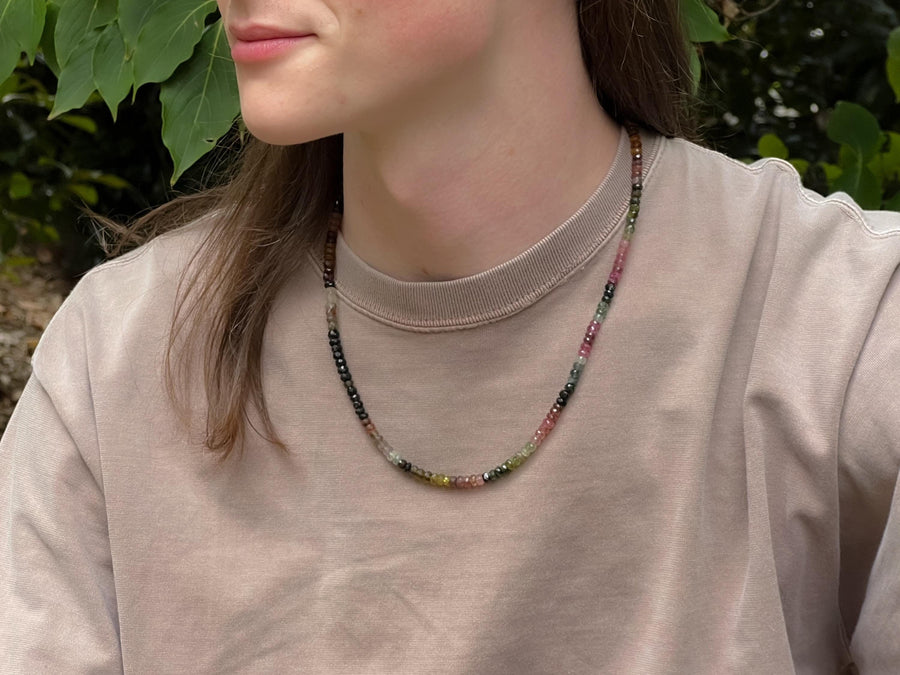 Men&#39;s Tourmaline Necklace, Unisex Necklaces