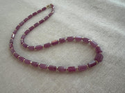 Ruby Necklace with Gold Accents: July Birthstone, Boho Gemstone Jewelry