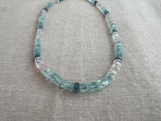 Morganite Aquamarine Gemstone Necklace: Hand Knotted Boho Jewelry, March Birthstone