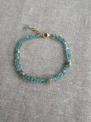 Aquamarine Carved Pumpkins Bracelet