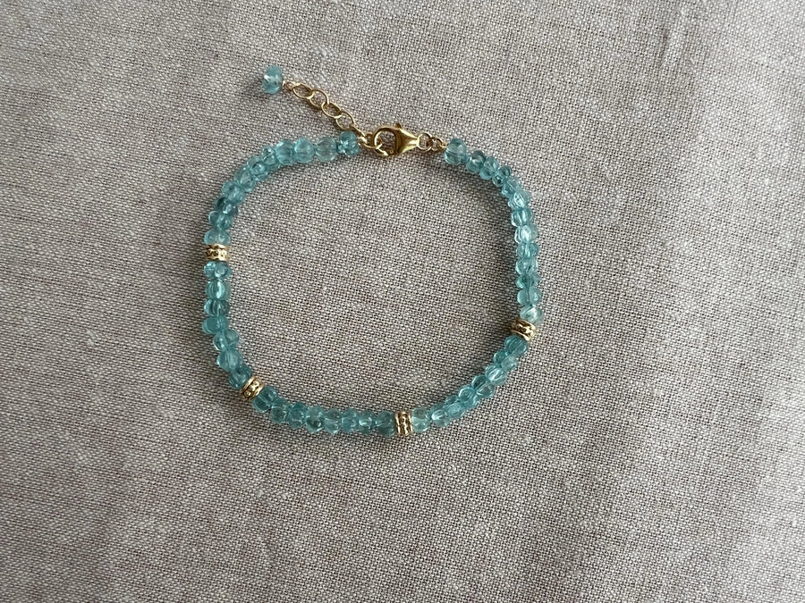 Aquamarine Carved Pumpkins Bracelet