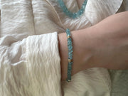 Aquamarine Carved Pumpkins Bracelet