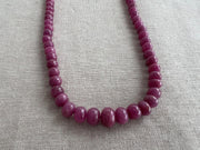 Ruby Roundel Necklace: Hand Knotted Gemstones, 14k Gold Filled Clasp