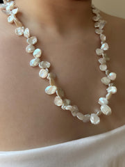 Keshi Pearl Necklace: 14k Gold Filled Clasp, Freshwater Pearls