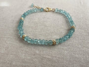 Aquamarine Carved Pumpkins Bracelet
