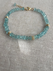 Aquamarine Carved Pumpkins Bracelet