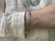 Aquamarine Carved Pumpkins Bracelet