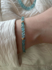 Aquamarine Carved Pumpkins Bracelet